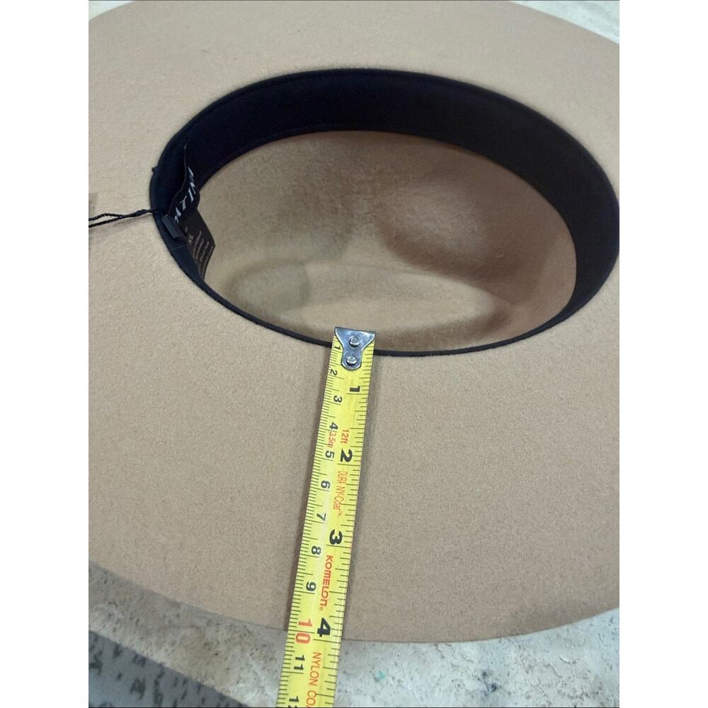 Patina The Aria Tan Wool Fedora Western Hat Handcrafted Wide Brim XL - Picture 7 of 9